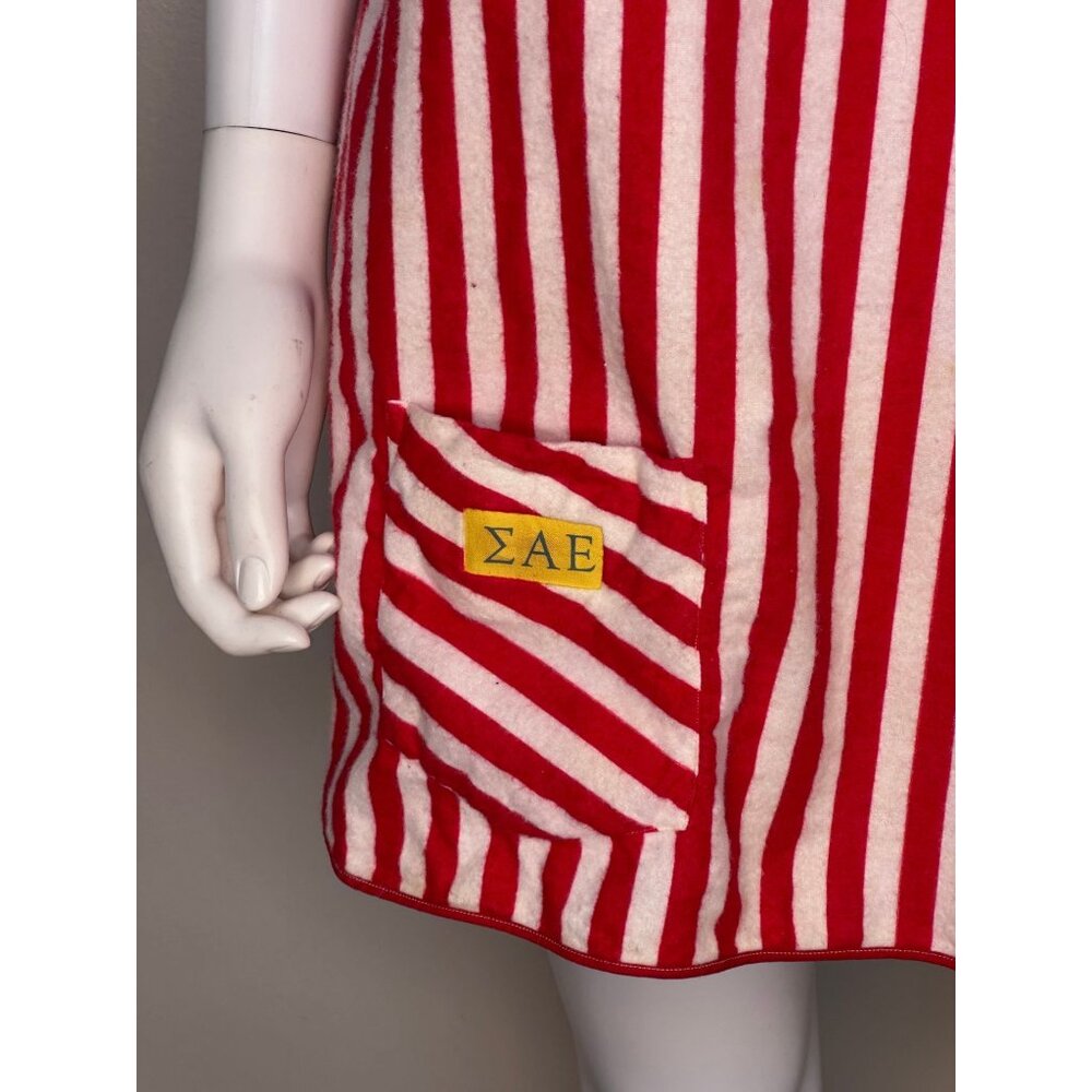 Vintage 1950s/60s Sigma Alpha Epsilon Pajama Party Flannel Night Shirt and Cap - Picture 3 of 10